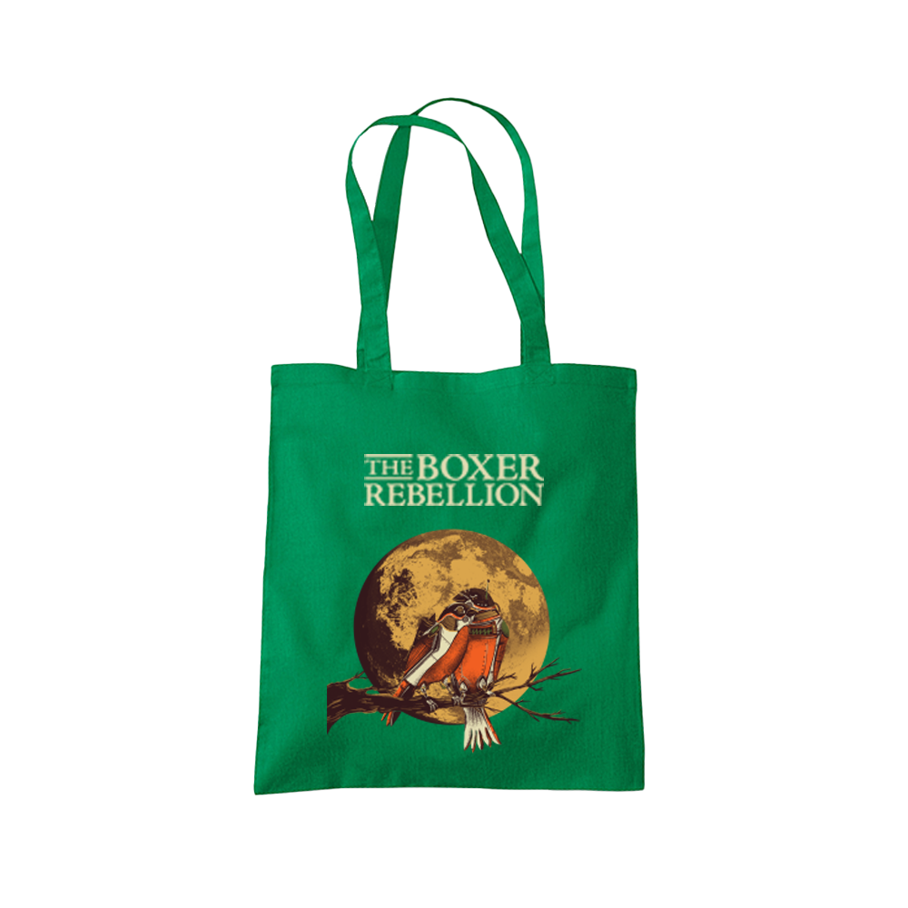 TBR MOON AND BIRDS TOTEBAG - GREEN