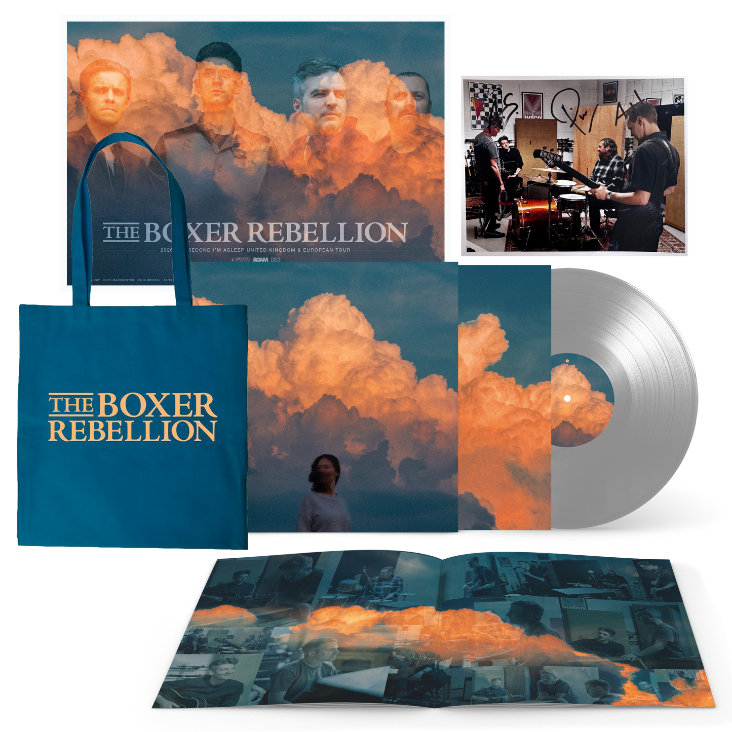 The Second I'm Asleep - Silver Vinyl, Tote Bag, Poster + Signed Photo Print