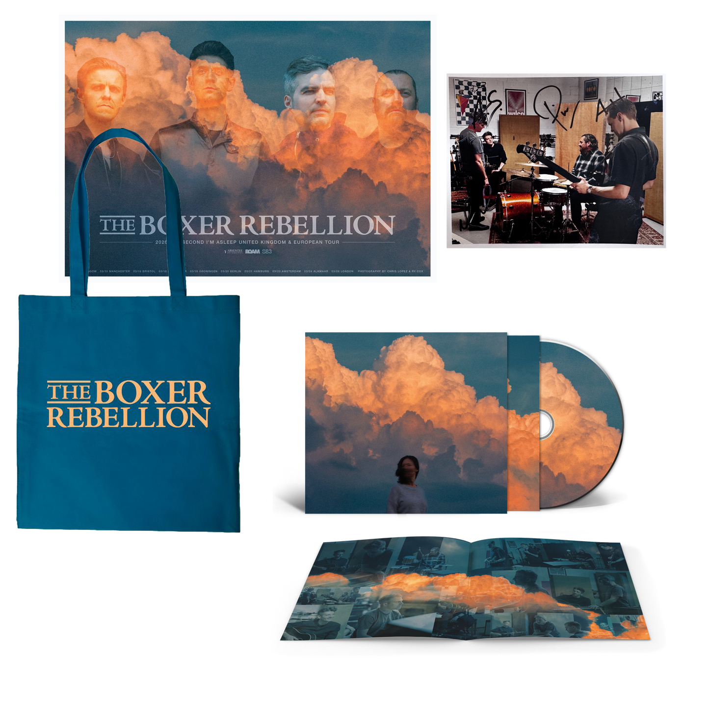 The Second I'm Asleep CD, Poster, Tote Bag + Signed Photo Print