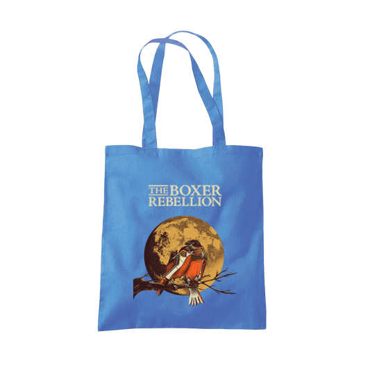 TBR MOON AND BIRDS TOTEBAG - BLUE