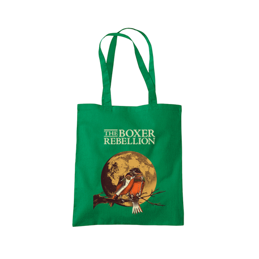TBR MOON AND BIRDS TOTEBAG - GREEN