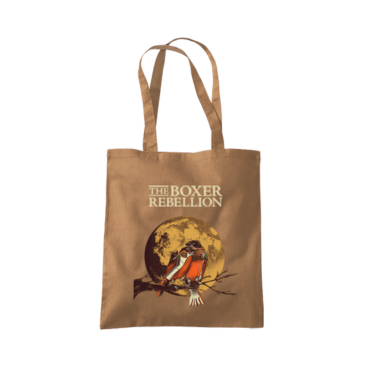 TBR MOON AND BIRDS TOTEBAG - CARAMEL